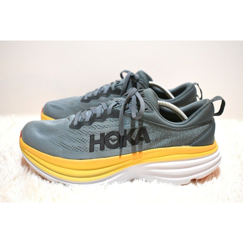 Hoka Bondi 8 Mens 11 D Running Shoes Goblin Blue Mountain Spring 1123202 GBMS